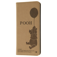レイアウト Xperia 5 IV用耐衝撃 手帳型レザーケース シンプル ディズニーキャラクター プー RT-RDXP5M4LBC13/PO