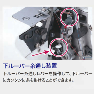 JUKI 1本針3本糸ロックミシン フットコントローラー付き MO-113DN-イメージ3