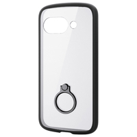 エレコム Google Pixel 9a用TOUGH SLIM LITE ハイブリッドケース フレームカラー リング付 ブラック PM-P251TSLFCRBK