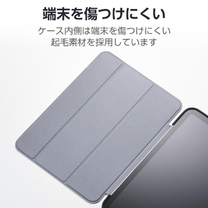 エレコム iPad(A16) フラップケース 薄型軽量 カラーエッジ 背面クリア ブラック TB-A25RWVFCBK-イメージ7