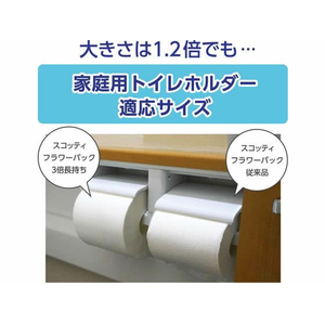 クレシア スコッティ フラワーパック 3倍長持ち シングル 4ロール×12パック FC349PA-14006-イメージ8
