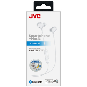 JVCケンウッド Bluetoothヘッドホン アイスホワイト HA-FX28W-W-イメージ3