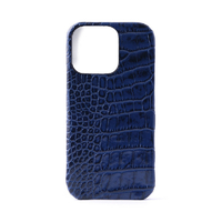 ABBI SIGNATURE iPhone 16 Pro用LIPARI イタリアンレザー MagSafe対応バックカバー ネイビー ABS27360I16PR
