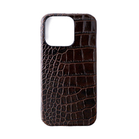 ABBI SIGNATURE iPhone 16 Pro用LIPARI イタリアンレザー MagSafe対応バックカバー ダークブラウン ABS27363I16PR