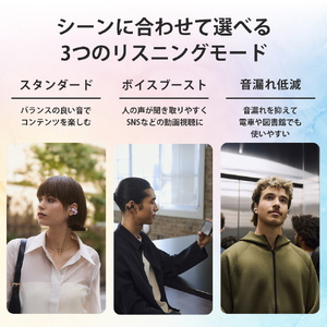 SONY イヤーカフ型ワイヤレスイヤホン オープンイヤー LinkBuds Clip ブラック WF-LC900 B-イメージ6