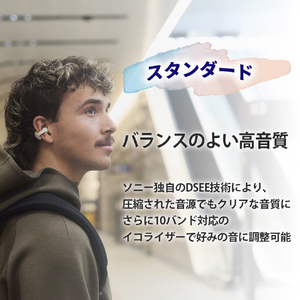 SONY イヤーカフ型ワイヤレスイヤホン オープンイヤー LinkBuds Clip ブラック WF-LC900 B-イメージ7