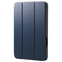 エレコム iPad mini(A17 Pro)用フラップケース 衝撃吸収 Pencil収納 スリープ対応 ネイビー TB-A25SSANV