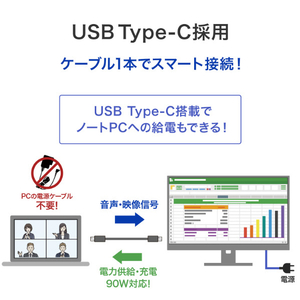 I・Oデータ 90W給電USB Type-C & LANポート搭載 4K対応 31．5型液晶ディスプレイ LCD-CU321D-F-イメージ4