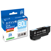 JIT エプソン用リサイクルインクカートリッジ ICLC80L(増量)対応 ライトシアン JIT-E80LCL