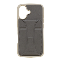NATURAL　design iPhone17用 背面型ケース NICOLA チャコール IP25-61-NIC02