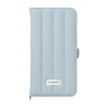 NATURAL　design iPhone17用 手帳型ケース FLUFFY ペールブルー IP25-61-FFY03