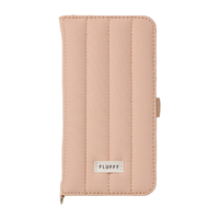 NATURAL　design iPhone17用 手帳型ケース FLUFFY コーラル IP25-61-FFY05