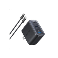 Anker Nano Charger (70W, 3 Ports) with USB-C & USB-C ケーブル ブラック B121AN11
