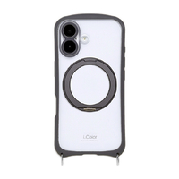 NATURAL　design iPhone17用 背面型ケース I．COLOR+ チャコール IP25-61-ICMG01