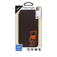 PGA iPhone 16 Pro用ガラスフリップケース くまのプーさん PG-D24BGF06POO