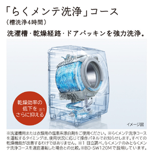 日立 【左開き】12．0kgドラム式洗濯乾燥機 ホワイト BD-SW120ML W-イメージ9