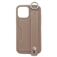 GAACAL iPhone 14 Pro用落下防止ベルト&カードポケット付きPUレザーケース カーキ P00282KQP