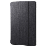 エレコム 13インチiPad Air(M3/M2)用フラップケース 薄型軽量 ファブリック 背面クリア ブラック TB-A25XWVCBK