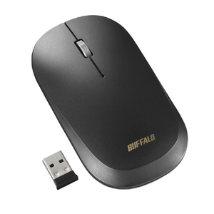 BUFFALO 無線 BlueLED光学式マウス 3ボタンタイプ BSMBW330シリーズ ノーマル/ブラック BSMBW330NBK-イメージ2