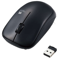 エレコム 抗菌省電力 ワイヤレスIRマウス （3ボタン） M-IR07DRKシリーズ ブラック M-IR07DRKBK