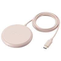 エレコム ケーブル一体型 Qi規格対応ワイヤレス充電器(5W・卓上・1m) ピンク W-QA25PN