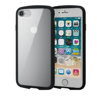 エレコム iPhone SE(第3世代)/SE(第2世代)/8/7用ハイブリッドケース TOUGH SLIM LITE フレームカラー ブラック PM-A22STSLFCBK