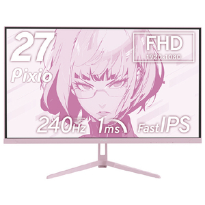 Pixio 27型ゲーミング液晶ディスプレイ パステルピンク PX279WAVEK-PW-イメージ1