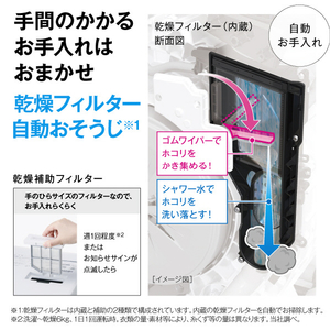 AQUA 【左開き】10．0kgドラム式洗濯乾燥機 ホワイト AQW-DMS10A-L(W)-イメージ18