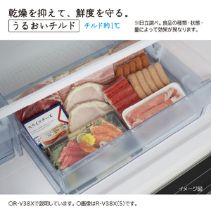 日立 【右開き】375L 3ドア冷蔵庫 グラファイトシルバー RV38XS-イメージ4