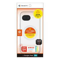 トリニティ Google Pixel 10a用[Turtle] マグネット吸着式アクセサリー対応 ハイブリッドクリアケース ホワイトリング TR-PX2610A-TTMS-CLWT