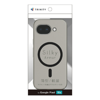 トリニティ Google Pixel 10a用[Silky Armor] マグネット吸着式アクセサリー対応 シルキータッチケース マットクリアブラック TR-PX2610A-SA-CLBK