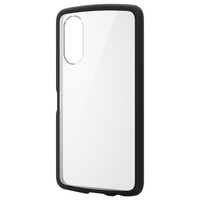 エレコム arrows We2用TOUGH SLIM LITE フレームカラー ストラップホールシート付 ブラック PM-F241TSLFCBK