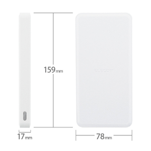 エレコム リン酸鉄モバイルバッテリー(12000mAh/PD20W/C×1+A×1) ホワイト DE-C39-12000WH-イメージ8