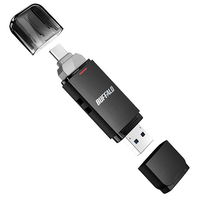 BUFFALO USB3．2(Gen2) Type-C/Aコネクター両対応 中低速帯 スティック(500GB) ブラック SSD-SD500U3-BA