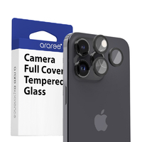 araree iPhone 15 Pro/15 Pro Max用カメラ専用強化ガラスフィルム core MR メタルリング AR25437I15PR