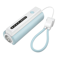 多摩電子工業 LEDライト付きモバイルバッテリー ブルー TL98CL