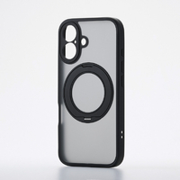 エレコム iPhone 16 ハイブリッドケース 極限 MAGKEEP スタンド ブラック PM-A24AMGSTKMBK