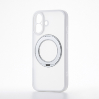 エレコム iPhone 16 ハイブリッドケース 極限 MAGKEEP スタンド ホワイト PM-A24AMGSTKMWH