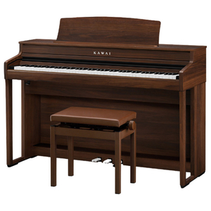 KAWAI 電子ピアノ【高低自在椅子＆ヘッドホン付き】 モカウォルナット調仕上げ CA401MW-イメージ1