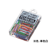 トラヤ カラーゼムクリップ 単色 白 60本 F023095-TS-069ｸﾘWH