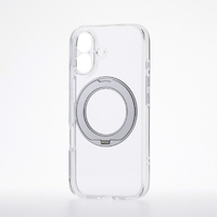 エレコム iPhone 16 ハイブリッドケース 極限 MAGKEEP スタンド シルバー PM-A24AMGSTKSV