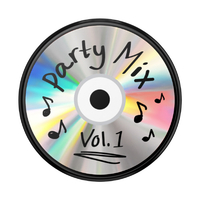 PopSockets スマホグリップ Backspin CD Party Mix 806305