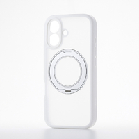 エレコム iPhone 17 ハイブリッドケース 極限 MAGKEEP スタンド ホワイト PM-A25AMGSTKMWH