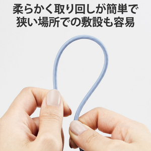 エレコム スイングコネクターLANケーブル(Cat6A準拠) 1．0m ブルー LD-GPATSV/BU10-イメージ7