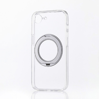 エレコム iPhone 17e/16e用 Grippy ハイブリッドケース フレームカラー 極限 MAGKEEP スタンド シルバー PM-A25SMGSTKSV