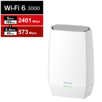 バッファロー 無線LAN親機 11ax/ac/n/a/g/b 2401+573Mbps AirStation ホワイト WNR-3000AX4