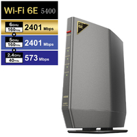 BUFFALO AirStation Wi-Fi 6E 対応トライバンドルーター チタニウムグレー WSR-5400XE6