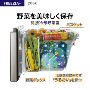 AQUA 【右開き】362L 4ドア冷凍冷蔵庫 フリージア・プラス ブライトダークシルバー AQR-S36A(DS)-イメージ13