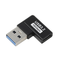 アイネックス USBアダプタ Aオス - Cメス 左L型 10Gbps U32AC-LFAD