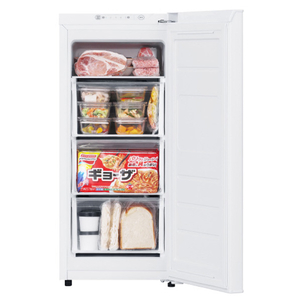 アイリスオーヤマ 【前開き】64L スリム冷凍庫 ホワイト IUSN-S6A-W-イメージ7